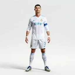 ronaldo in space, full body shot, wide angle