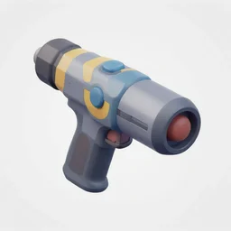 Isometric 3d octane render of the Gravity Gun