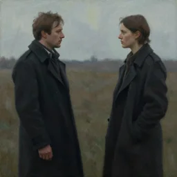 a scene from stalker, tarkovsky movie, by jenny saville