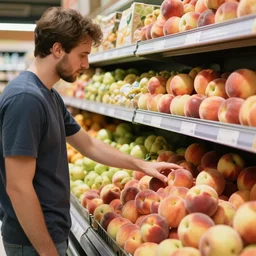 meme about a man touching every nectarine in the grocery store