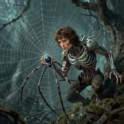 frodo caught in a spiders web, h r giger biomechanical