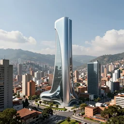 a photo of bogota in the future, ultra detailed