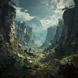 Made in Abyss landscape, 8K, octane render