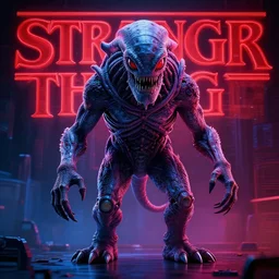 it doesn't hurt me ( ye - yeah, yeah, yo ),, stranger things, demogorgon, cyberwave, vector graphics, cinematic, photorealistic, highly detailed, volumetric lighting