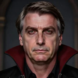 hyperrealistic mixed media image of Jair bolsonaro as a vampire, stunning 3d render inspired art by István Sándorfi and Greg Rutkowski, perfect facial symmetry, realistic, highly detailed attributes and atmosphere, dim volumetric cinematic lighting, 8k octane extremely hyper-detailed render, post-processing, masterpiece,