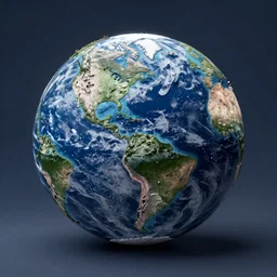 3 d render of a miniature earth, pascal blanche, surreal, beksinski, high detailed, volumetric lighting, octane render