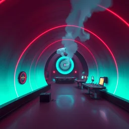 spiral lines, minimalistic, extreme wide angle, curved perspective, digital art, chubby, subsurface scattering, indoor casino, by anton fadeev, lorax movie, spiral smoke, artstation