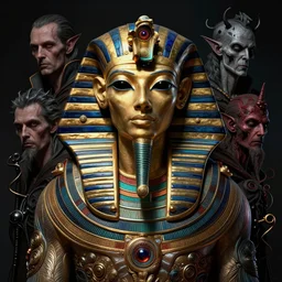 interstellar alien pharaoh god, intricate portrait artwork by josan gonzalez, h. r. giger, tom bagshaw, kilian eng, h. r. giger, zdizslaw beksinski, very coherent artwork, brutal, darkness, noir, gothic, vibrant, octane render, unreal engine, 8 k, high contrast