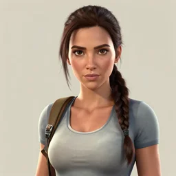 portrait of lucy liu as lara croft by ralph horsley, rossdraws, ilvya kuvshinov, matte painting, highly detailed, pixar, maya, artstation