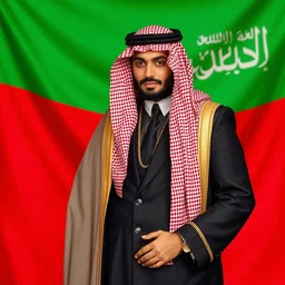the saudi formal wear with ussr flag