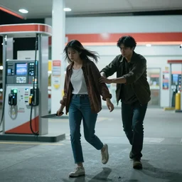 a young woman is walking home from her night shift at the local gas station when she notices a man following her. she quickens her pace, but the man does too. she starts to run, but the man catches up to her, grabs her from behind, and stabs her to death with a kitchen knife.