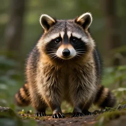 raccoon, nature unique attractive, beautifully lit, by studio ghibli and albert bierstadt, 8 k volumetric lights unreal engine trending on art station