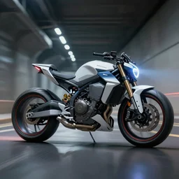 futuristic big bike inside a tunnel cinematic competition concept art