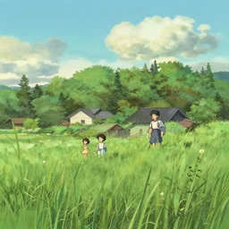 landscape by miyazaki, greg rutkowski
