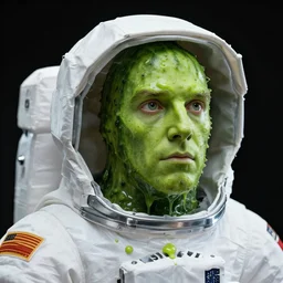green slimy spotty astronaut benedict cumberbatch face cucumber with human head!!!
