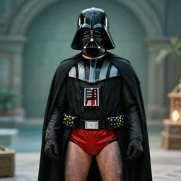 darth vader in swim trunks