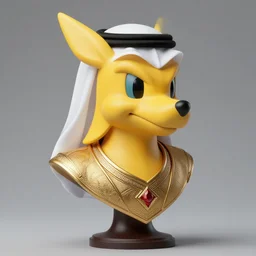 bust, captain falcon as sheik mohammad ruler of dubai, head and torso only, masterpiece, medieval arabia, sharp details, hd, 4 k
