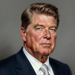 zombie ronald reagan, presidential portrait, intricate detail, realistic, digital painting, trending on cgsociety, by nikolai lokertsen