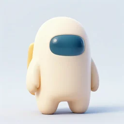 a very sus bean in the shape of among us character