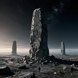 massive wallpaper of the landscape from 2 0 0 1 : a space odyssey with black monolith, the dawn of man, award winning, digital art, unreal engine 5, incredible quality, 4 k, by robert mccall and greg ludkowski and jim burns