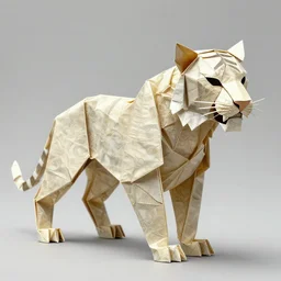 stunning origami tiger, intricate, elegant, highly detailed, digital painting, artstation, concept art, smooth, sharp focus, illustration, art by afshar petros and krenz cushart and artem demura and tony sandoval