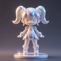 ilya kuvshinov, artgerm isolated harajuku magical girl vinyl figure, artisan designer figure photography, glitter accents on figure, holographic undertones, expert human proportions, high detail, ethereal lighting, rim light, expert light effects on figure, sharp focus, dramatic composition and glowing effects unreal engine, octane, editorial awarded best character design
