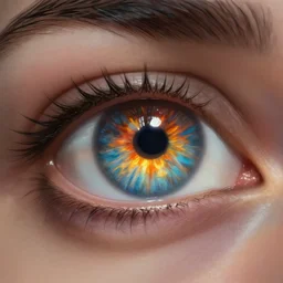 the reflection of a nuclear detonation in a human eye highly detailed digital painting artstation