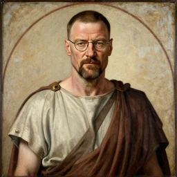 ancient roman painting of walter white