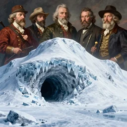 an icy mountaintop with a cave entrance, unreal 5 render, rhads, sargent and leyendecker, savrasov levitan polenov, bruce pennington, studio ghibli, tim hildebrandt, digital art, landscape painting, octane render, beautiful composition, trending on artstation, award winning photograph, masterpiece