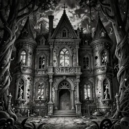 inside a haunted mansion, horror art by junji ito, digital art, highly detailed, intricate, sharp focus, trending on artstation hq, deviantart, pinterest, unreal engine 5, 4 k uhd image