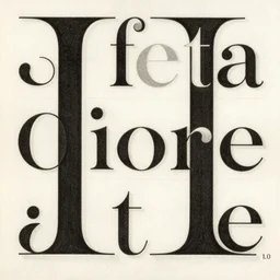 a vintage type specimen of large lettering, 1 8 0 0 s, typography