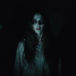 film footage of a spirit of insidious, the conjuring, paranormal activity, blair witch, transparent creepy, sinister, dark atmosphere, horror