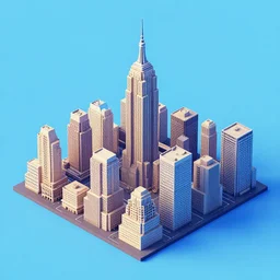 isometric cityscapes, block city of new york, photorealism, isometric, 3 d, 3 / 4 view, octane render