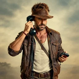 indianan jones made out of phones