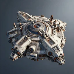 space base, futuristic kitbash, top angle, jama jurabaev, tyler edlin, james paick, emmanuel shiru, victor mosquera, modular detailed, artstation, for aaa game, high quality