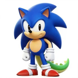 sonic the hedgehog as the shame lizard from big mouth
