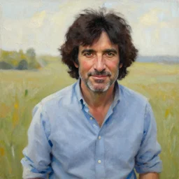 a photo of bob ross painted by thomas cole