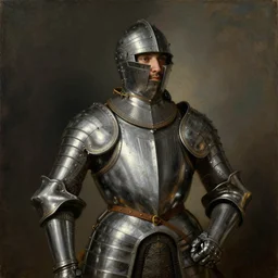 portrait of knight posing for a painting, painting by jan matejko, soft lighting, classical art, oil on canvas, wet - on - wet technique, detailed armour, beautiful, elegant, sharp focus, highly realistic, intricate textures, illusionistic detail,