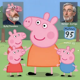 deviantart, therookies, concept by raad, troiti, concept by vitorugo, by hernan zunig, mateus 9 5, realistic background, highly detailed, concept art, smooth, sharp focus, illustration of peppa pig