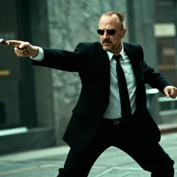saul goodman slow - motion dodging a bullet in the matrix ( 1 9 9 9 )