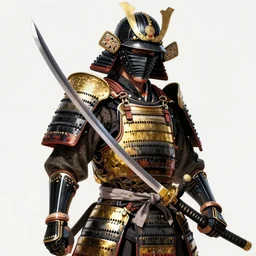 a samourai wearing black and gold armor holding an katana cover by Artgerm, ultra detailed intricate ornate, trending on safebooru,
