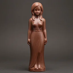 three - dimensional chocolate sculpture of emma watson by amaury guichon, fully clothed, life - like, food photography, centered, well - lit