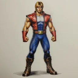 alex trebek, street fighter concept art sketch, hand drawn, full length, third strike