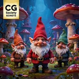 a portrait of a scary gnomes in a poison mushroom village, highly detailed, digital photo, hdri, by christopher bretz and john carpenter, vivid colors, high contrast, 8 k resolution, intricate, photorealistic, smooth, psychedelic color scheme, concept art, award winning, cg society contest winner