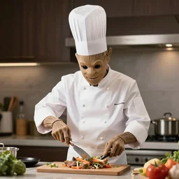 groot as chef cooking