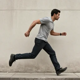 a giant man running through a wall, coherent image, no flaws