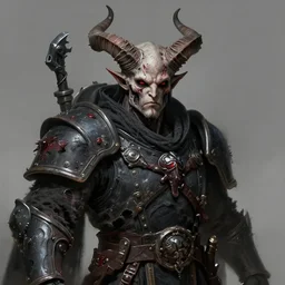 cultist of chaos with horns. calm face. mutations and alterations from darkness. dressed in a ripped robe. warhammer style, character concept art, sharp detailed face, extremely high details, artstation contest winner, masterpiece, art by slawomir maniak, chris rahn