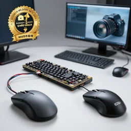 photo broken kvm wires mouses keyboards displays, professional photo award contest winning 3 5 mm lens photo longshot hyperrealism