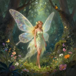 wonderland dreamscape faeries lady forest feather wing digital art painting fantasy bloom snyder zack and swanland raymond and pennington bruce illustration character design concept atmospheric lighting butterfly