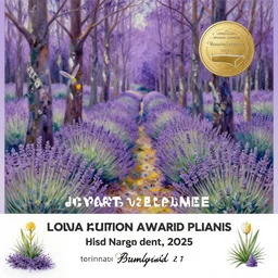 lavender forest, high quality painting, colorful, award winning